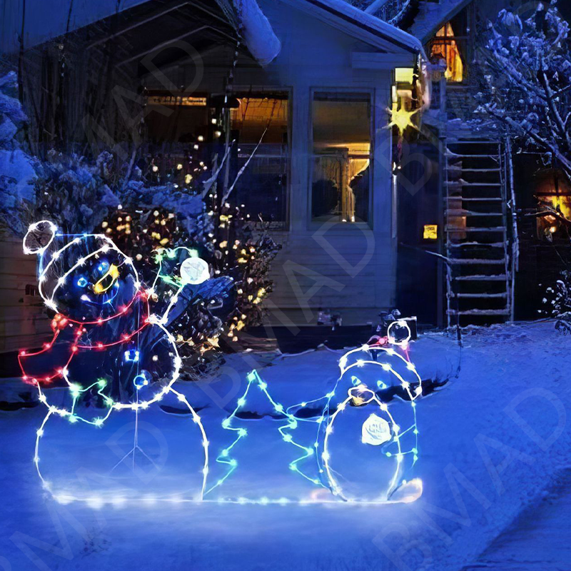 Outdoor Lighting Xmas - Animated Snowball Light LED Glowing Glitter