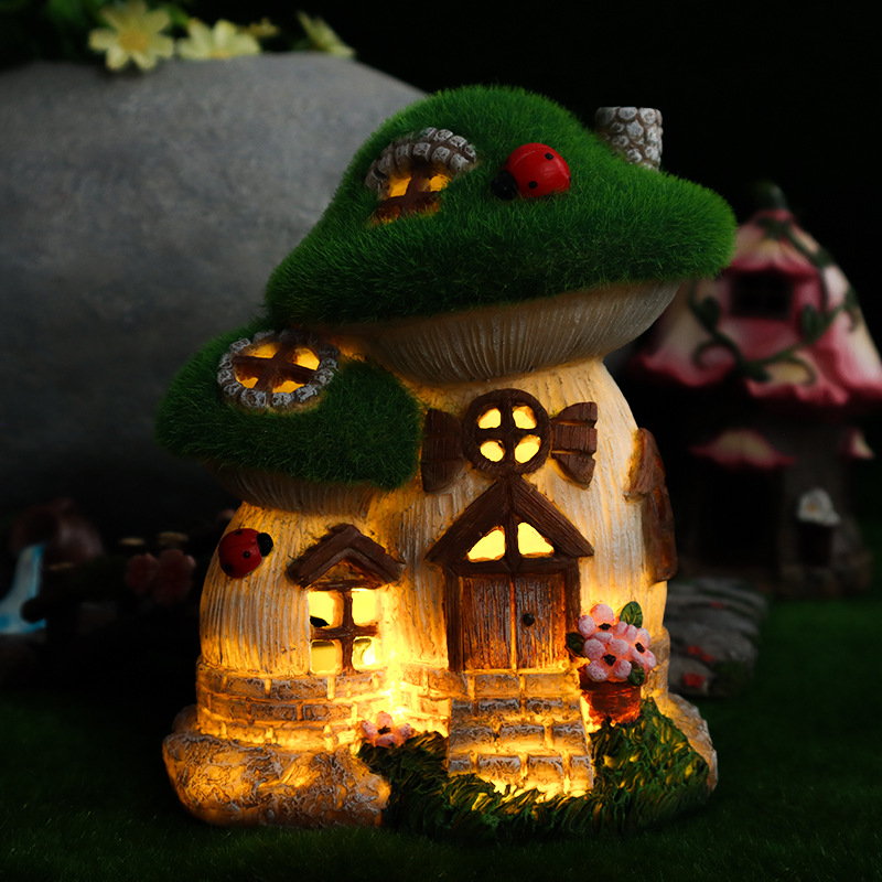 Outdoor Lighting Architectural - Garden Solar Night Light Mushroom House
