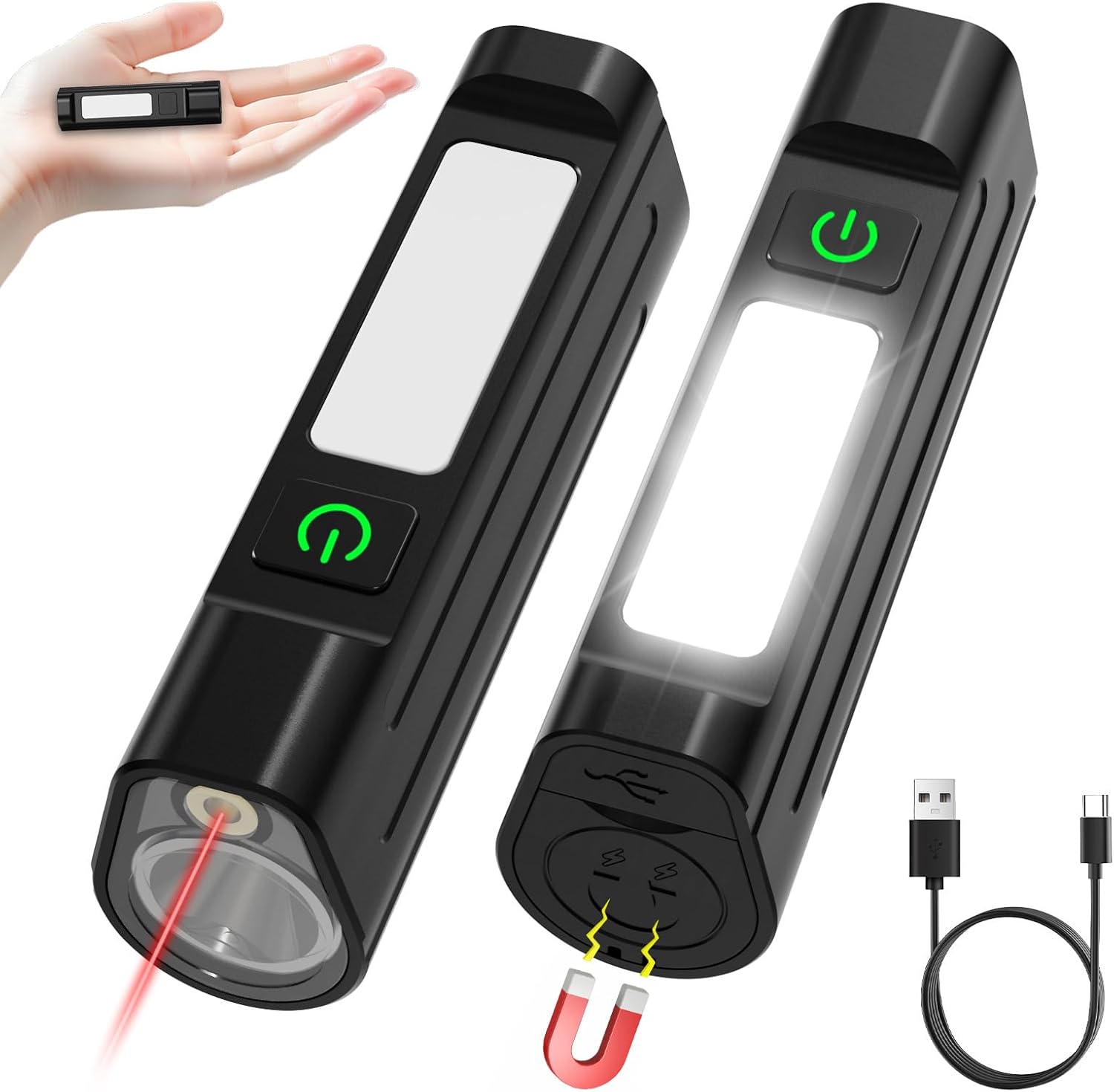Outdoor Lighting Bollards - Portable LED FlashlightWaterproof Front Warning Work