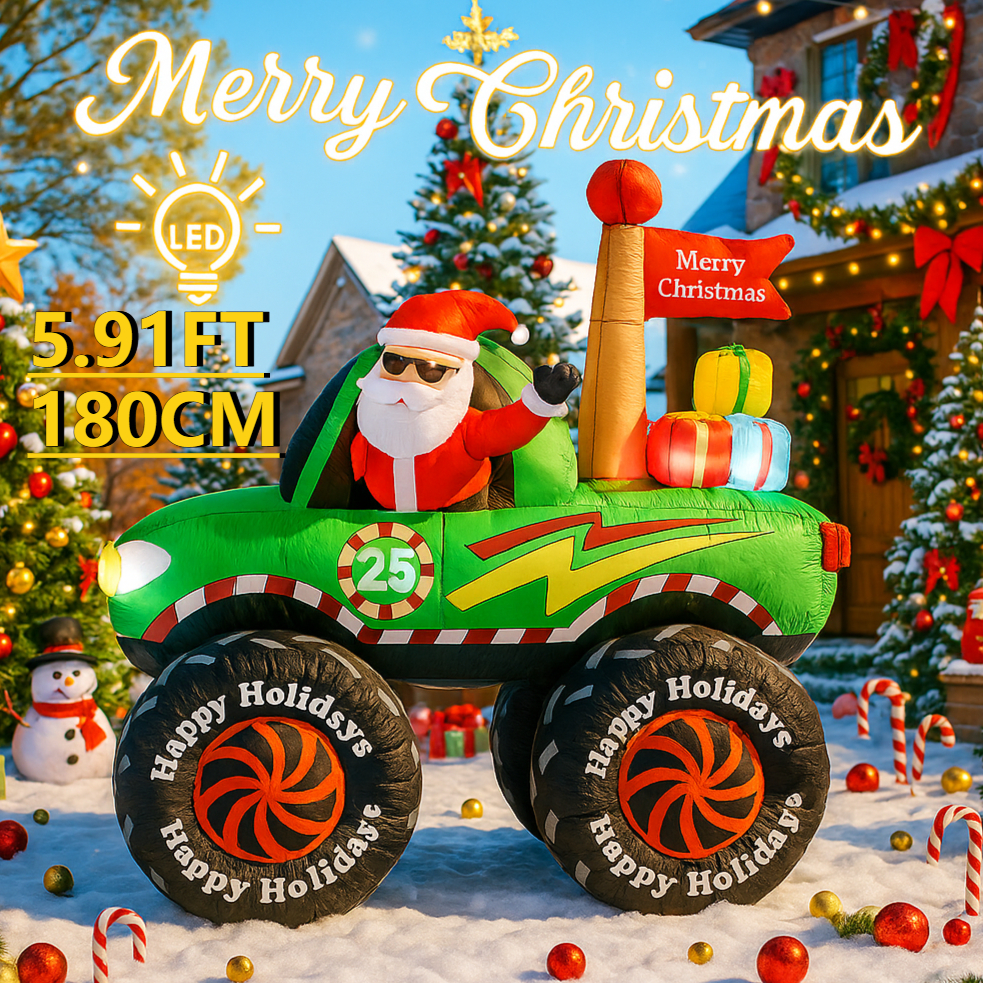 Outdoor Lighting Xmas - 5.91FT Giant Outdoor Decoration Christmas Inflatable