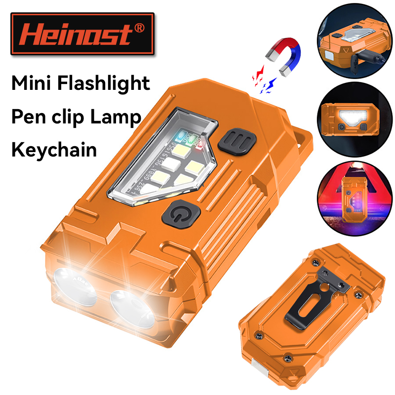 Zinc Outdoor Lighting - Mini Keychain EDC Flashlight Rechargeable Magnetic