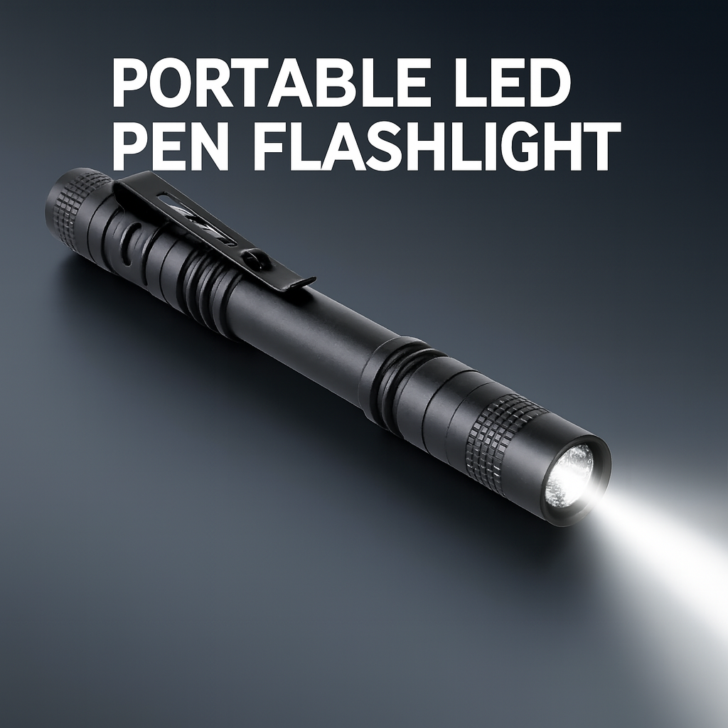 Zinc Outdoor Lighting - Portable Mini LED Pen Flashlight Waterproof
