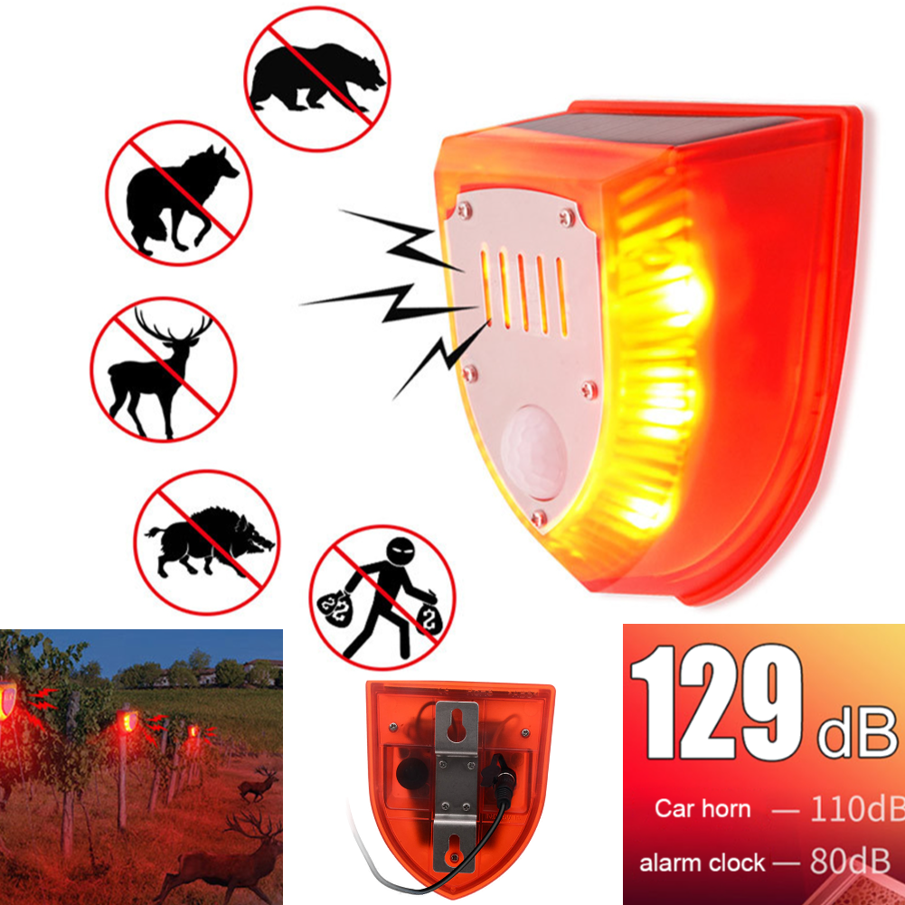 Solar Wall Sconce - Outdoor Solar Alarm with Motion Sensor