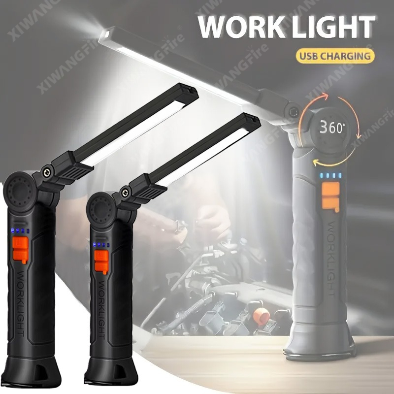 Zinc Outdoor Lighting - Rechargeable LED Flashlight Work Light with