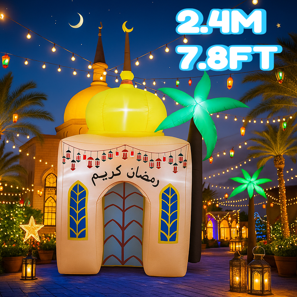 Outdoor Lighting Architectural - 2.4M/7.8FT Muslim Ramadan Eid Inflatable Toy