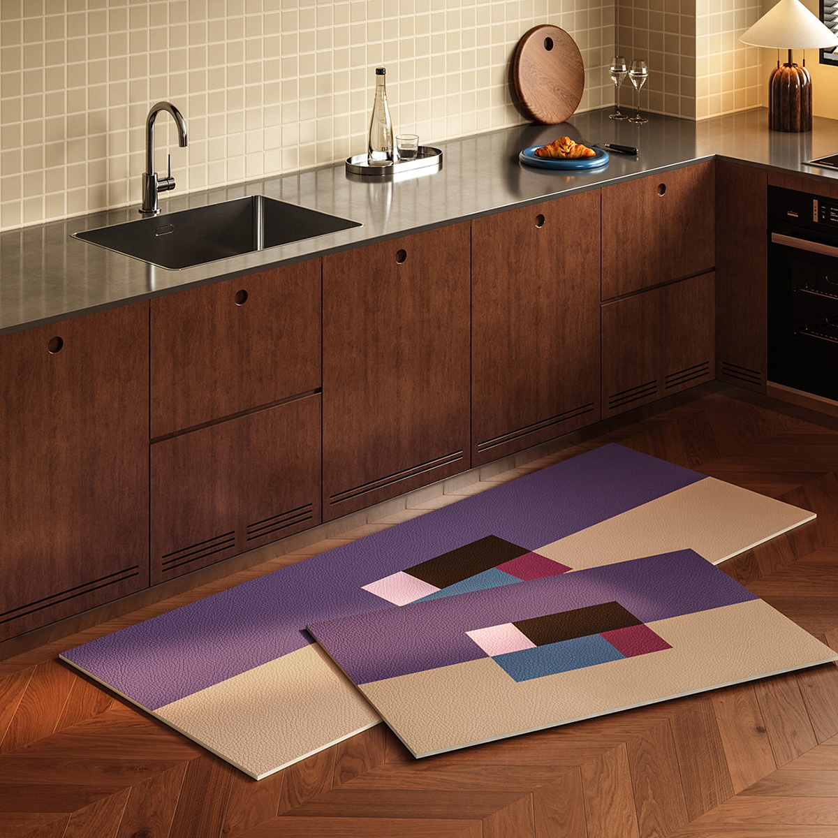 Outdoor Lighting Mid Century Modern - Mid-century Modern Kitchen Floor Mat Anti-slip