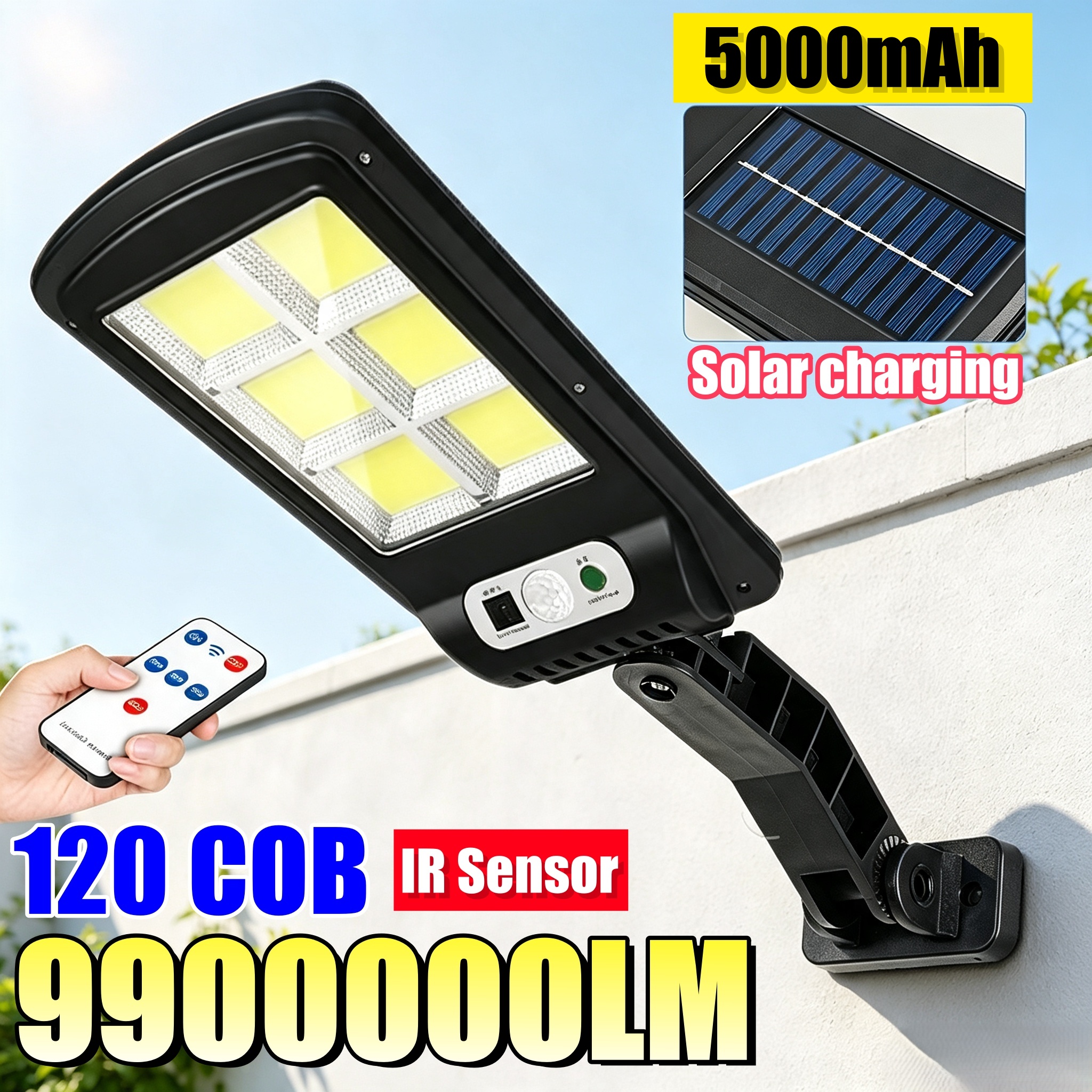 Outdoor Lighting No Electricity - Solar Lights Outdoor 9900000LM 120 LED