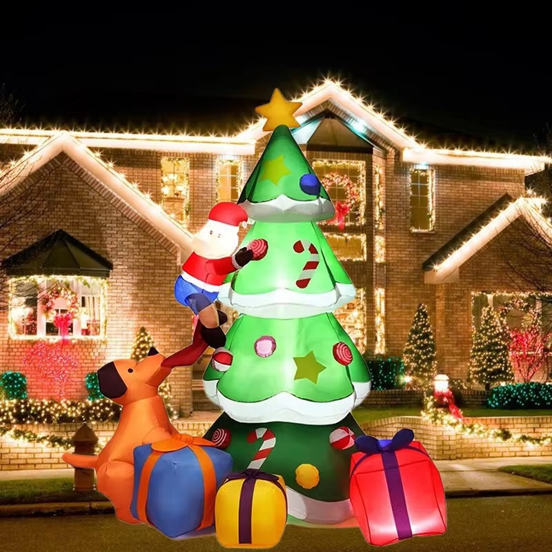 Outdoor Lighting Xmas - Christmas Tree Inflatable Model 7FT Dog