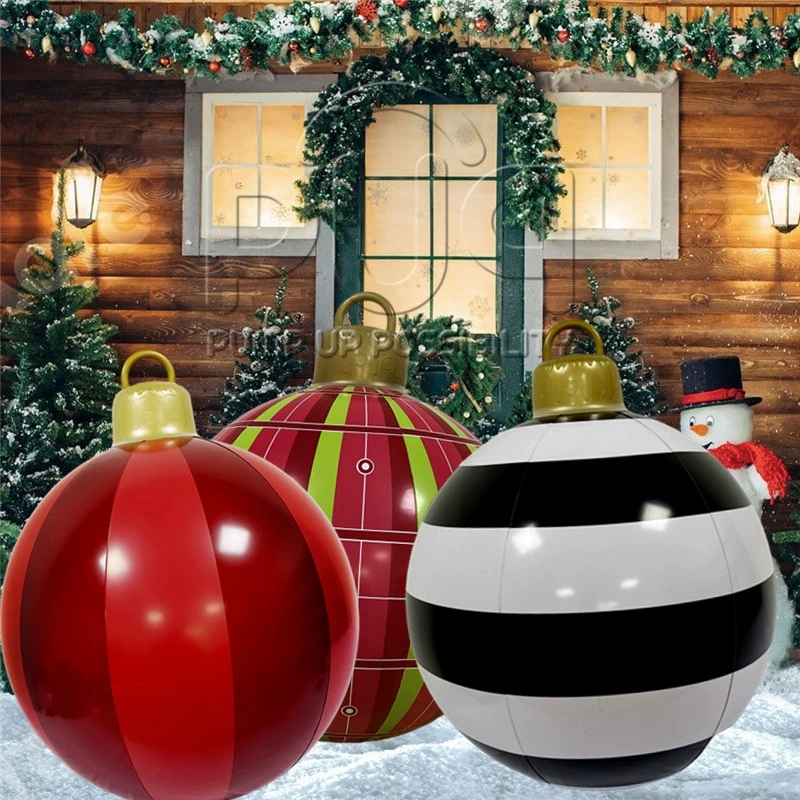 Outdoor Lighting Xmas - 60cm Outdoor Christmas Inflatable Decorated Ball