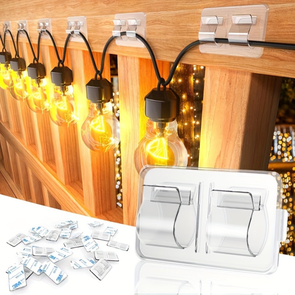 Outdoor Lighting Xmas - 4/10pcs Hooks for Outdoor String Lights