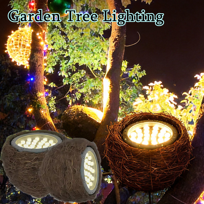 Outdoor Lighting Architectural - Colorful Garden Waterproof Tree Lighting 12W