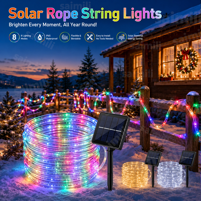 Outdoor Lighting Xmas - Outdoor Solar LED Fairy Lights Waterproof