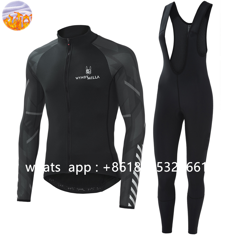 Outdoor Lighting Jersey - Men's Winter Cycling Jacket Long Sleeve