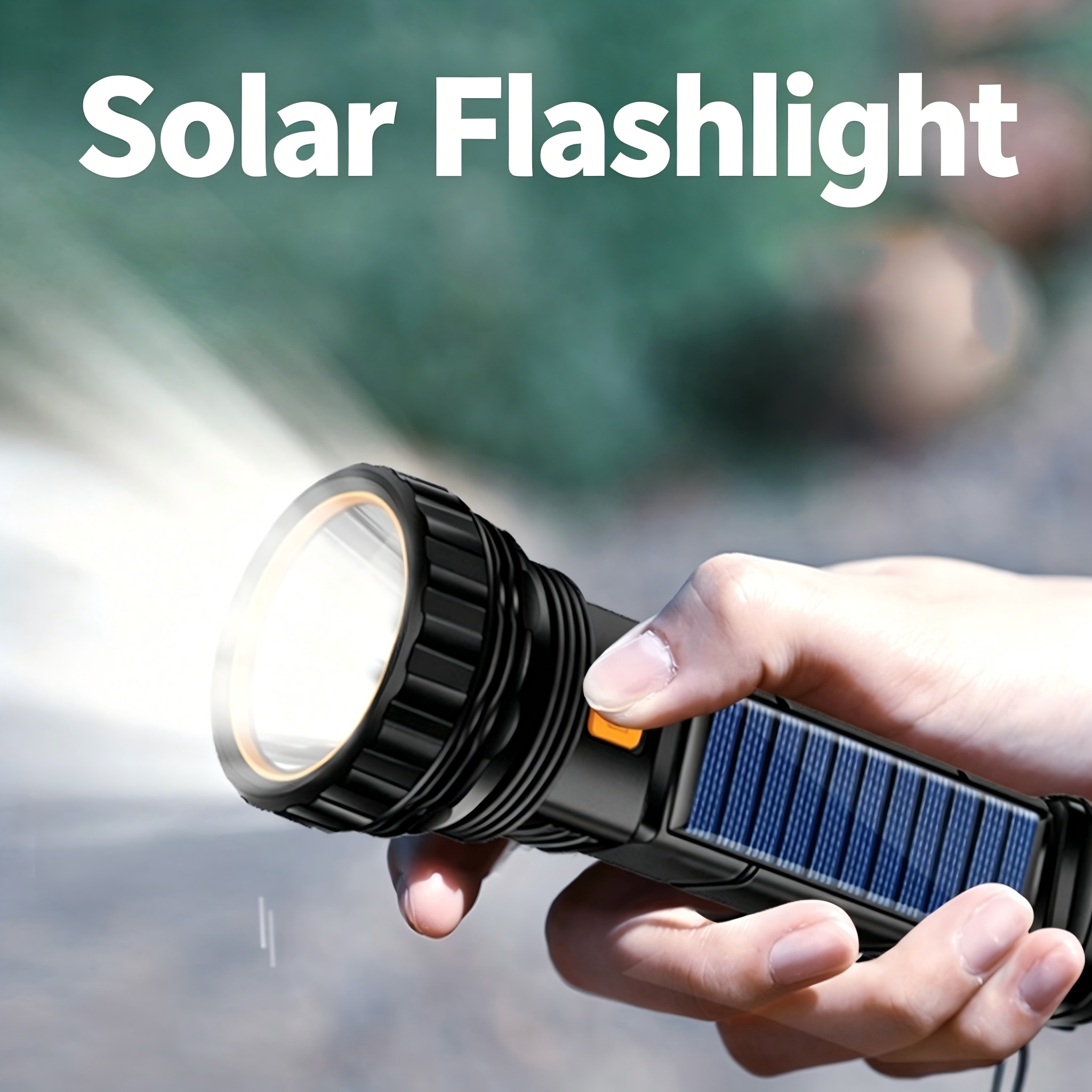 Zinc Outdoor Lighting - 1PC Multi-function Solar LED Flashlight Outdoor