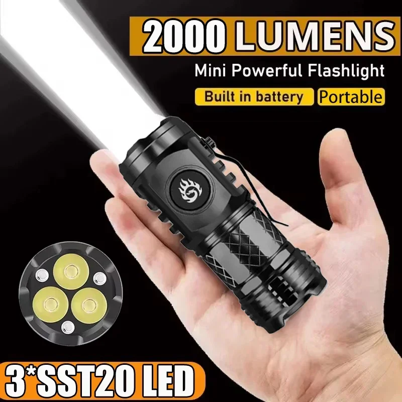 Outdoor Lighting Bollards - High Strong Power Tactical Flashlight 3LED