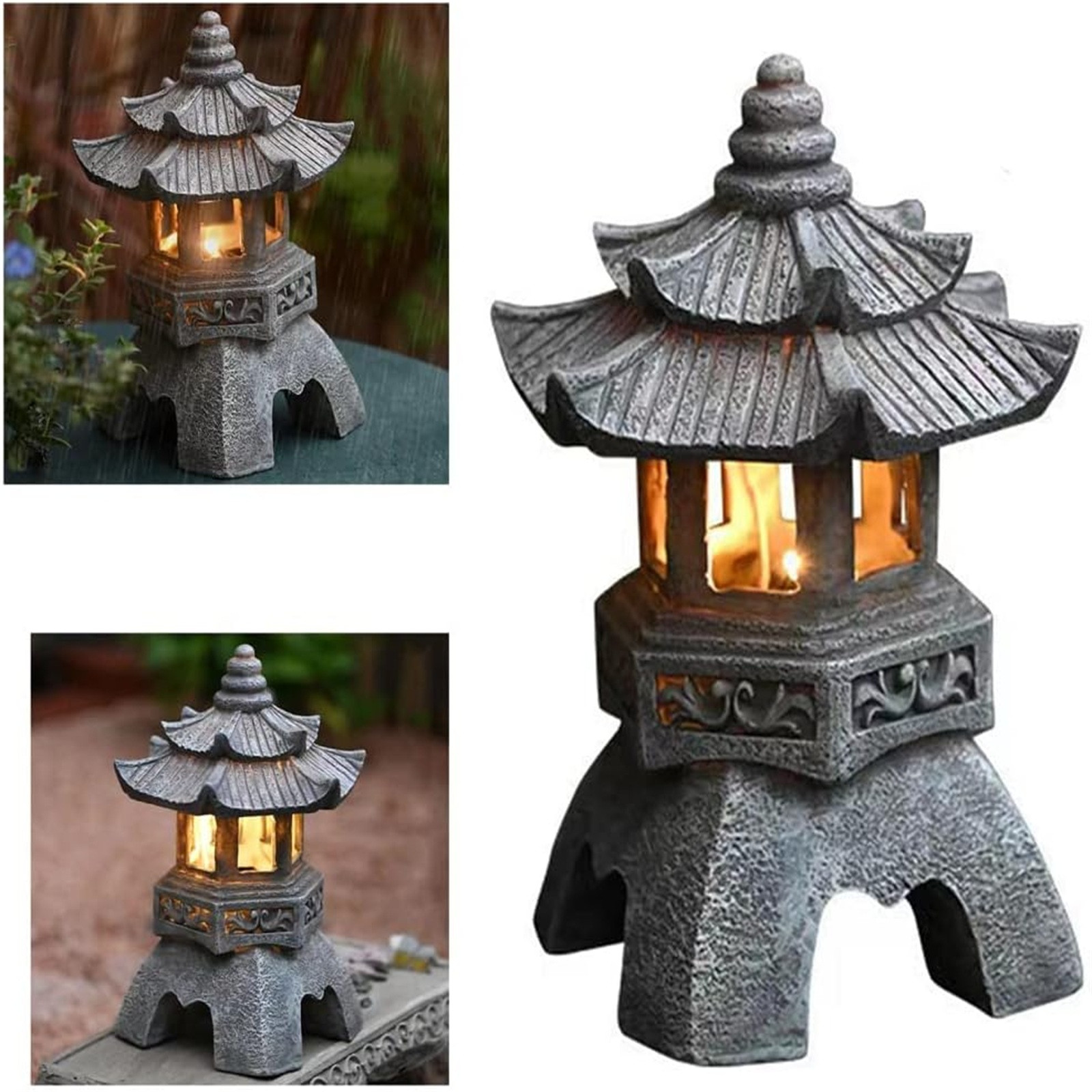 Pagoda Statues Outdoor Solar P - Outdoor Lighting Architectural recension och pris