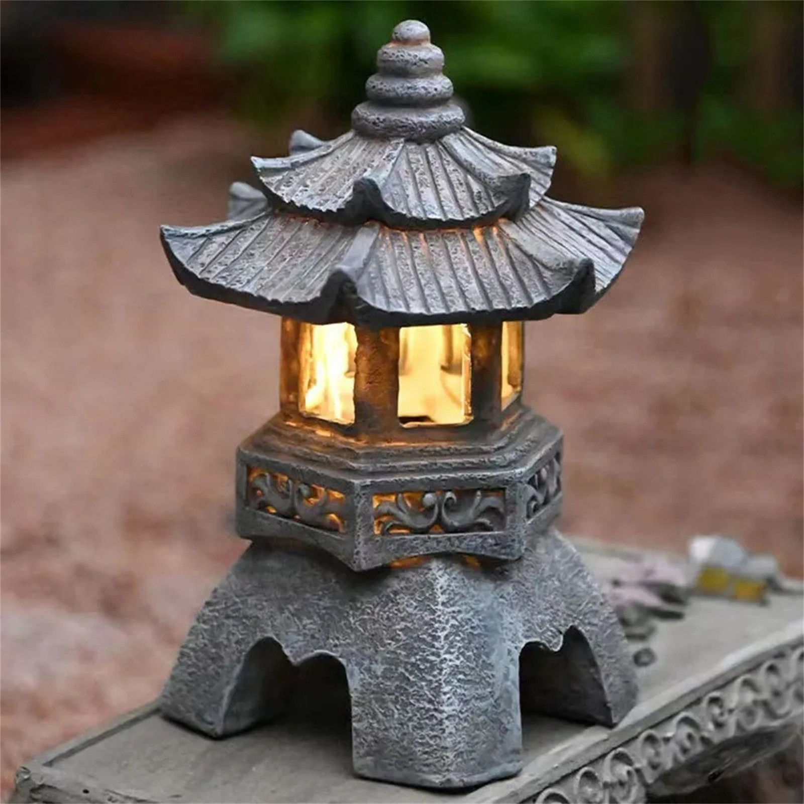 Pagoda Statues Outdoor Solar P - Outdoor Lighting Architectural recension och pris