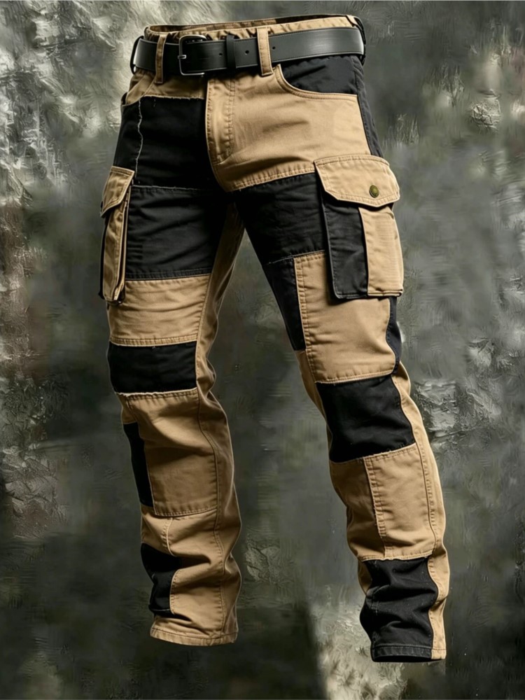 Cotton Men Cargo Pants Khaki C - Outdoor Lighting Jersey recension och pris