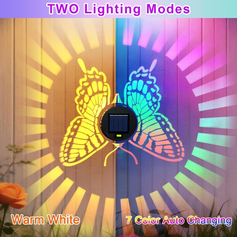 Decorative Solar Butterfly Lig - Solar Wall Sconce recension och pris