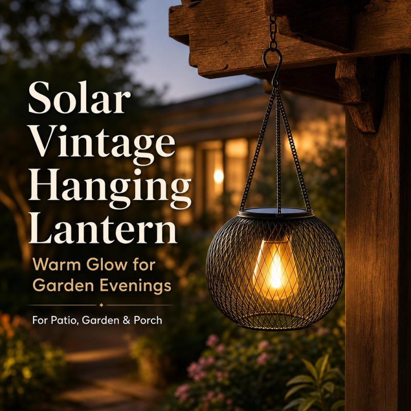 Solar Powered LED Hanging Floo - Outdoor Lighting Design recension och pris