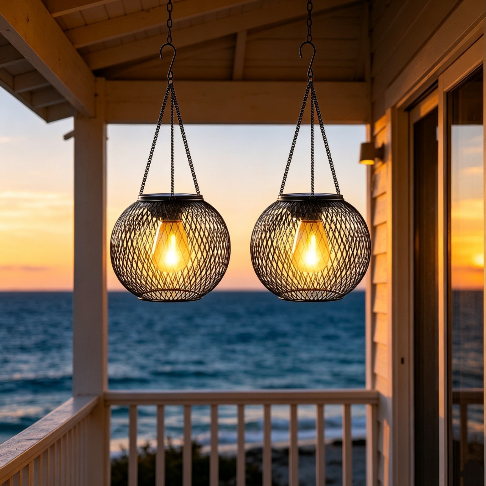 Solar Powered LED Hanging Floo - Outdoor Lighting Design recension och pris