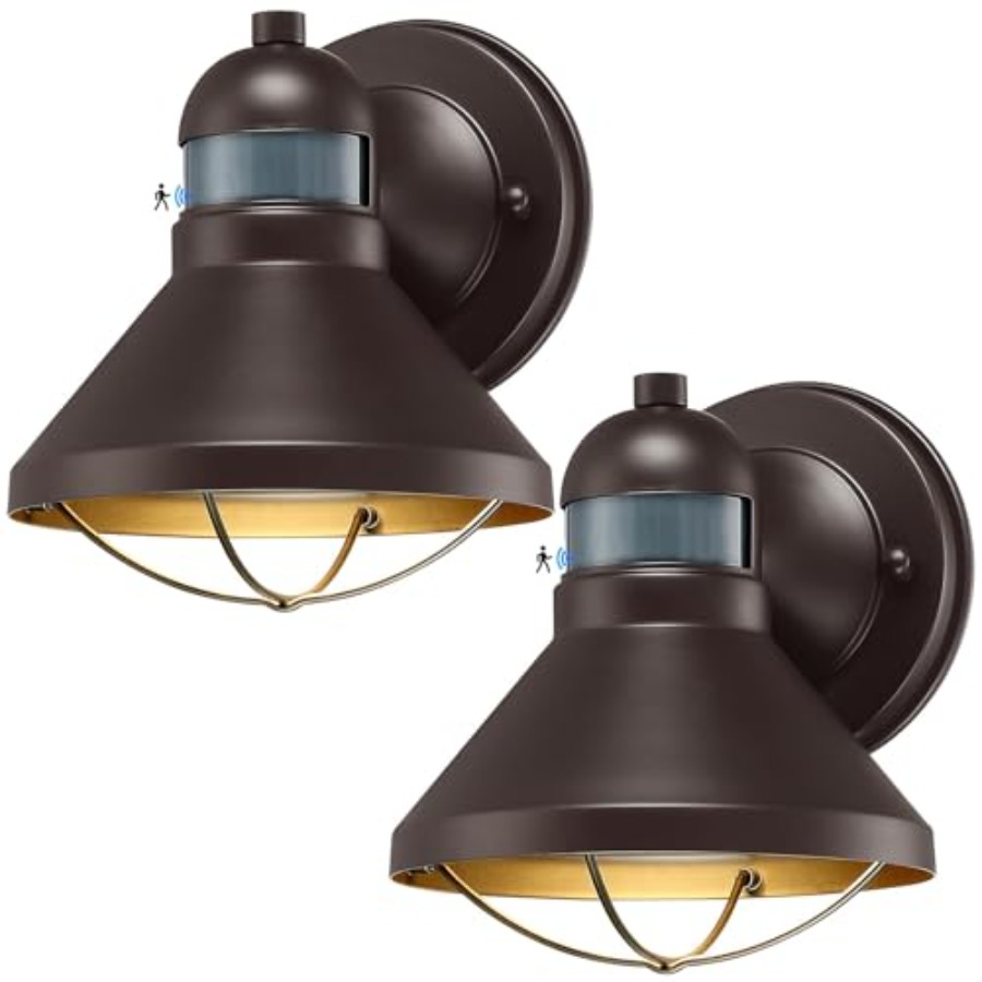 2 Pack Motion Sensor Outdoor L - Solar Wall Sconce recension och pris