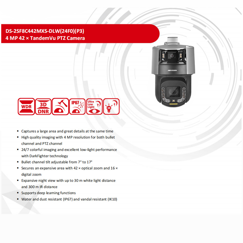 Hikvision PTZ Camera DS-2SF8C4 - Outdoor Lighting No Electricity recension och pris