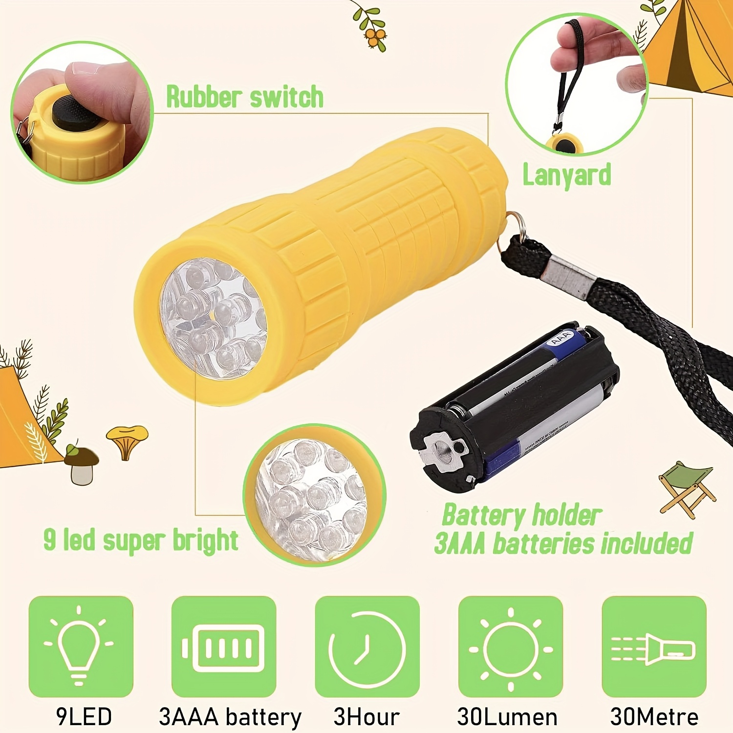 Mini Portable Flashlight Nine  - Outdoor Lighting Bollards recension och pris