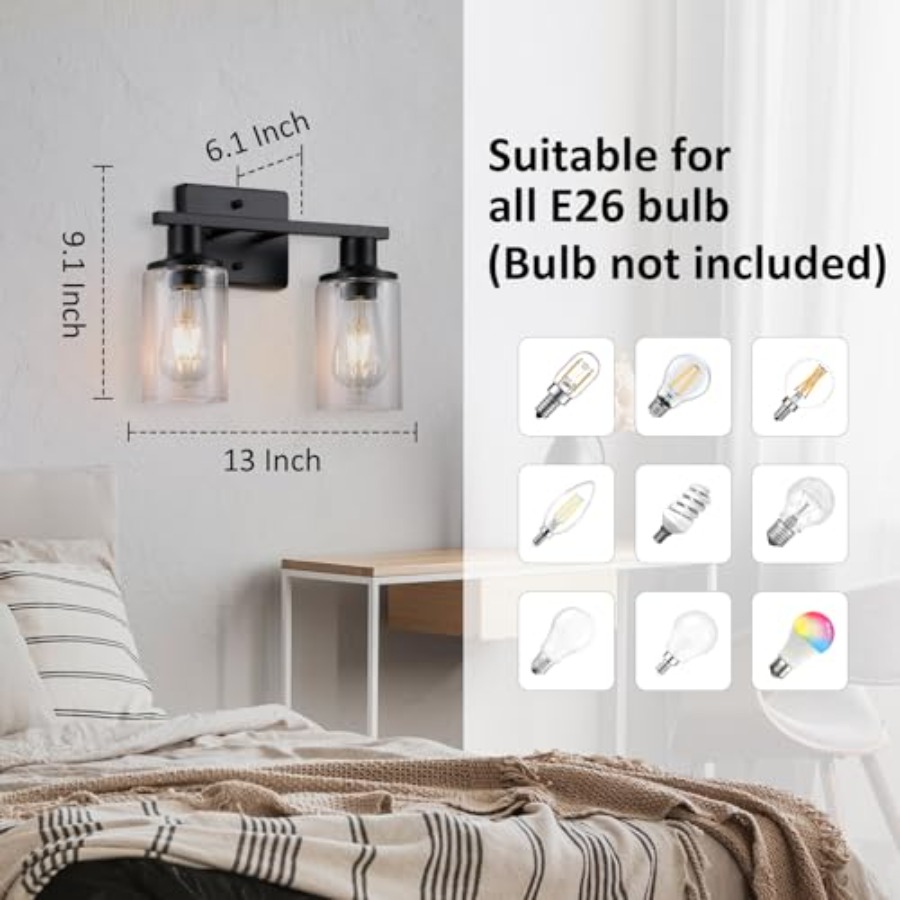 Matte Bathroom Light Fixtures  - Solar Wall Sconce recension och pris