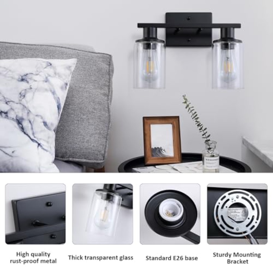 Matte Bathroom Light Fixtures  - Solar Wall Sconce recension och pris
