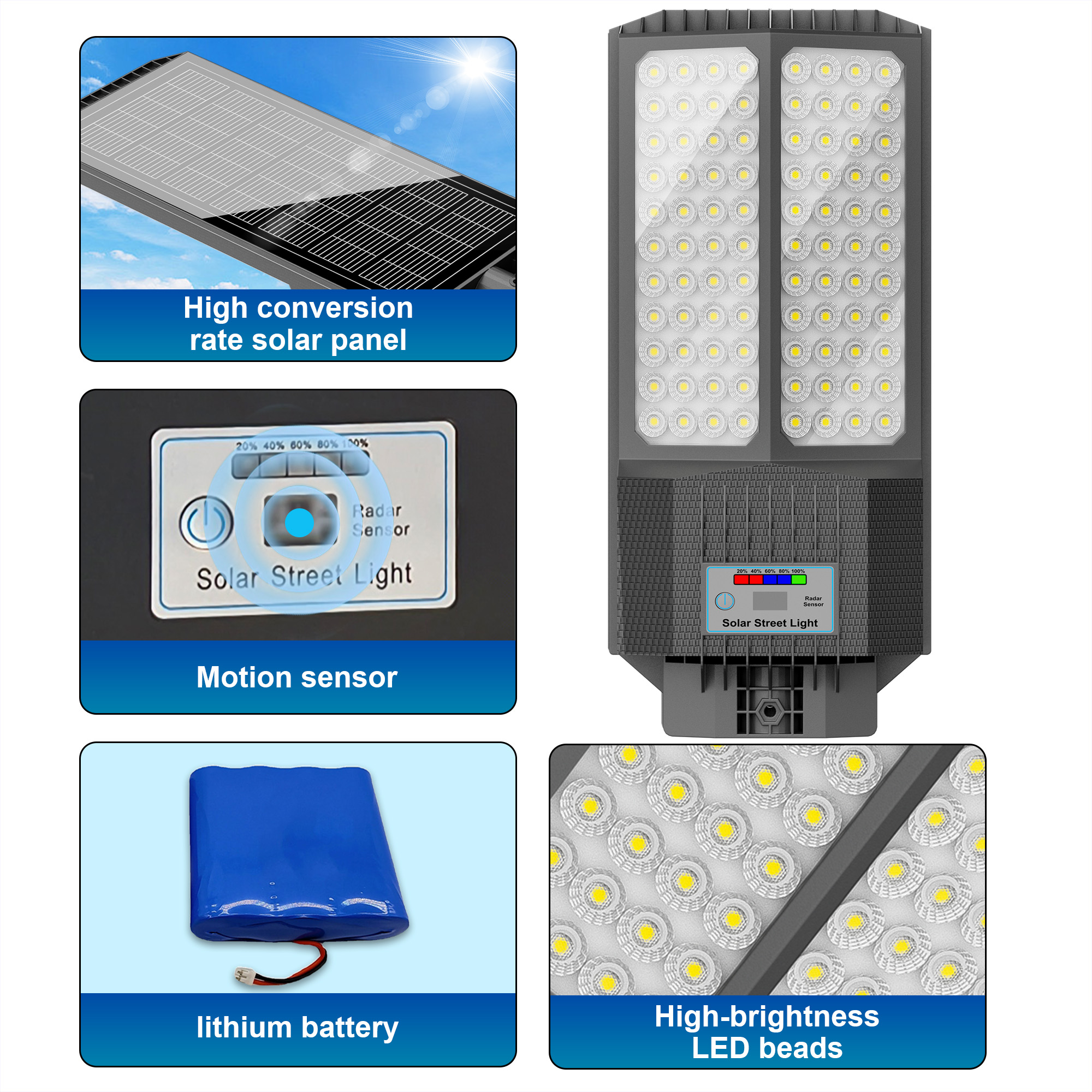 2-Pack 5000W Super Bright Sola - Outdoor Lighting No Electricity recension och pris