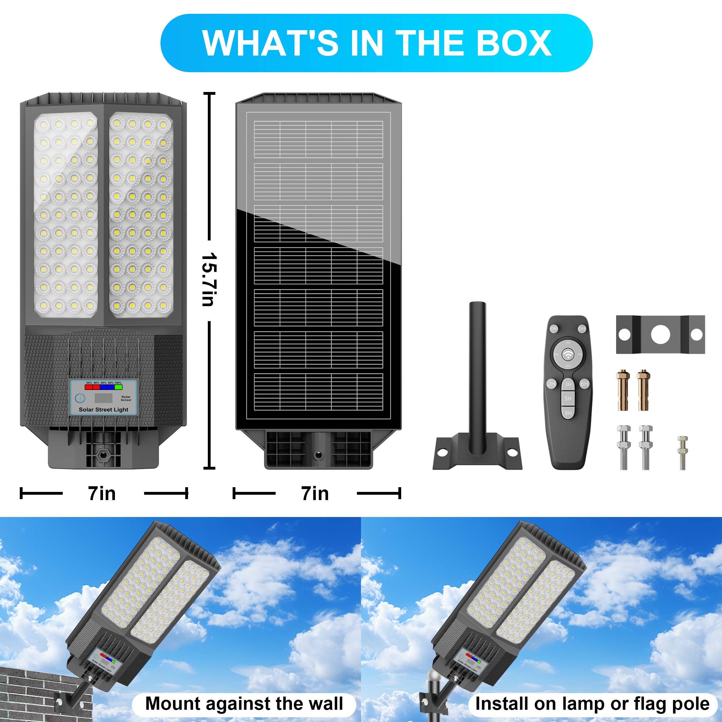 2-Pack 5000W Super Bright Sola - Outdoor Lighting No Electricity recension och pris