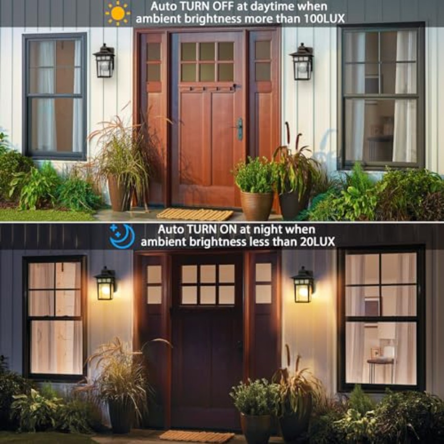 Outdoor Light with GFCI Outlet - Solar Wall Sconce recension och pris