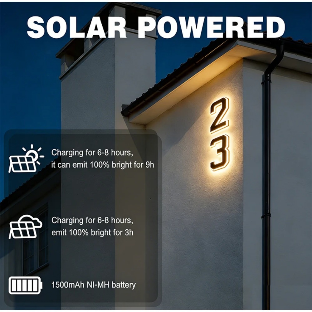 New LED Solar House Number Lig - Outdoor Lighting Architectural recension och pris