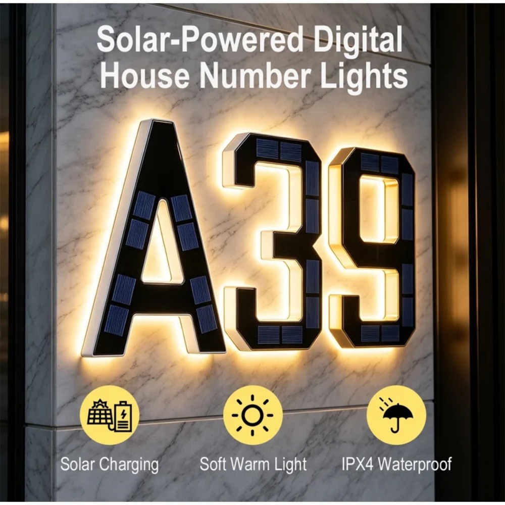 New LED Solar House Number Lig - Outdoor Lighting Architectural recension och pris