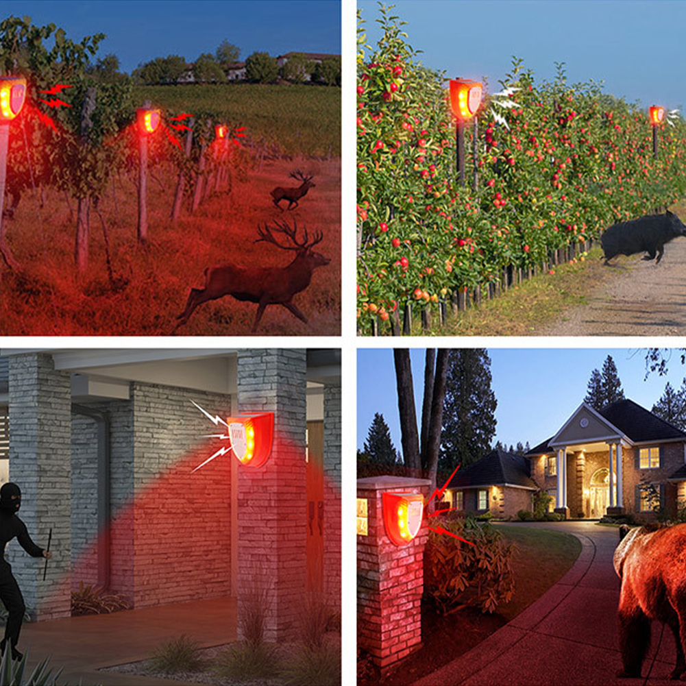Outdoor Solar Alarm with Motio - Solar Wall Sconce recension och pris