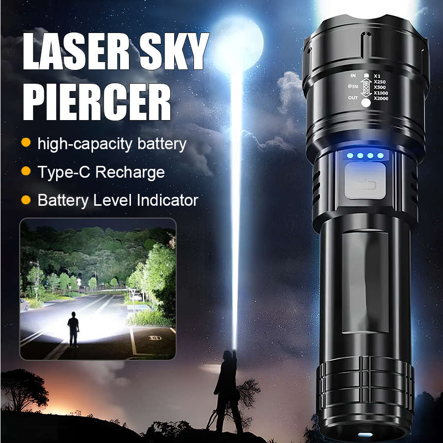 High Power P50 LED Flashlight  - Zinc Outdoor Lighting recension och pris