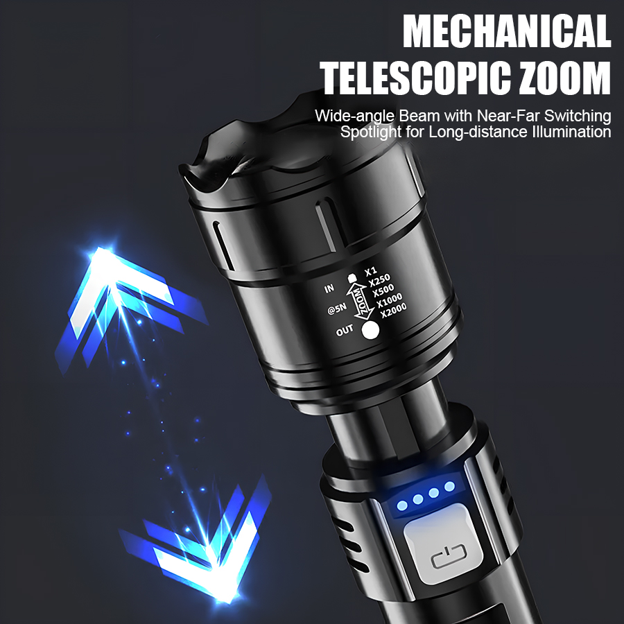 High Power P50 LED Flashlight  - Zinc Outdoor Lighting recension och pris