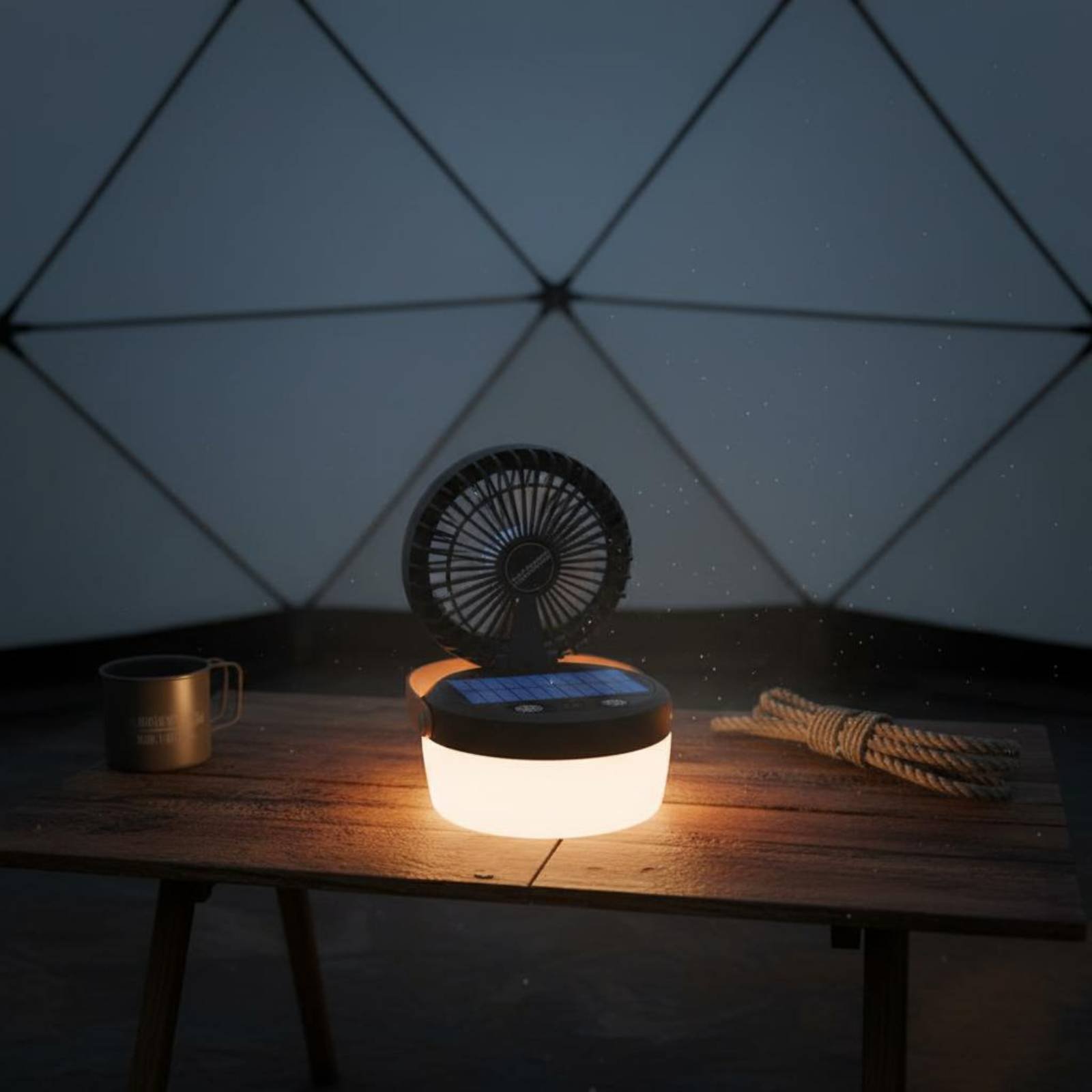 Solar Camping Fan Lantern Fold - Outdoor Lighting Design recension och pris