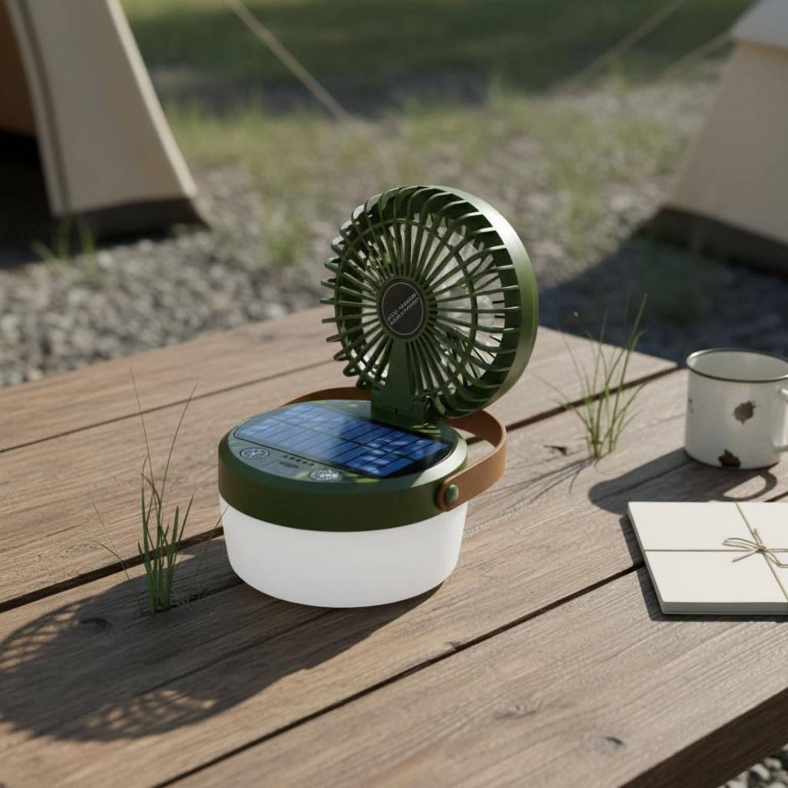 Solar Camping Fan Lantern Fold - Outdoor Lighting Design recension och pris