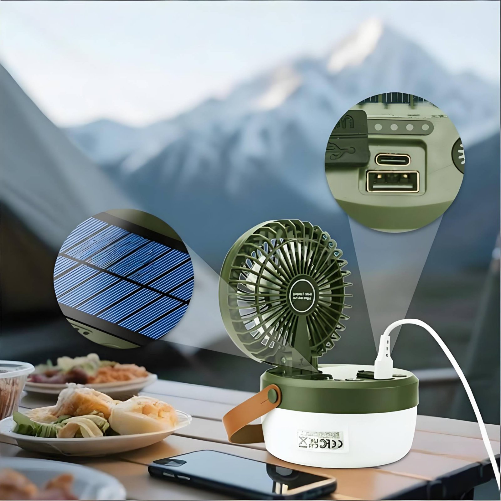 Solar Camping Fan Lantern Fold - Outdoor Lighting Design recension och pris