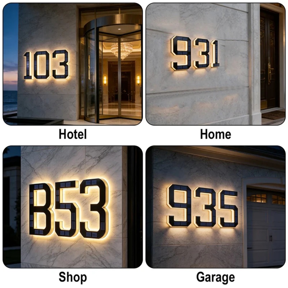 Waterproof Solar House Number  - Solar Wall Sconce recension och pris