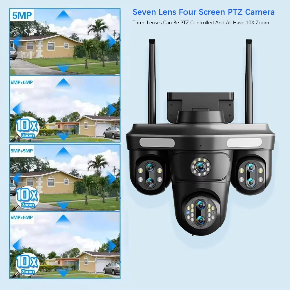 35MP Multi-Lens PTZ IP Camera  - Outdoor Lighting No Electricity recension och pris