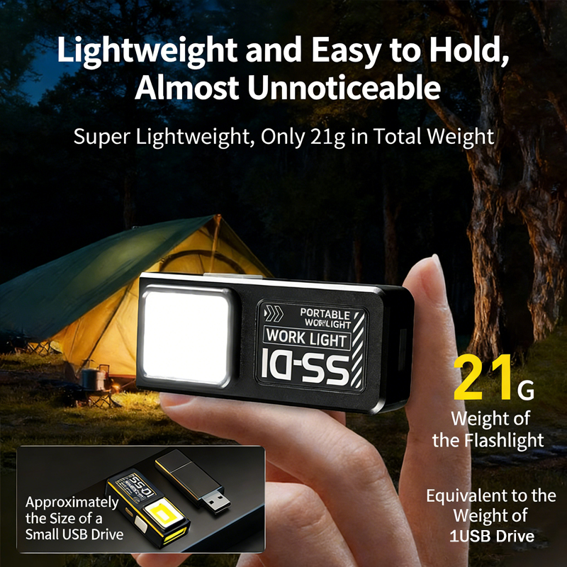 LED COB Mini Flashlight USB Re - Outdoor Lighting Bollards recension och pris
