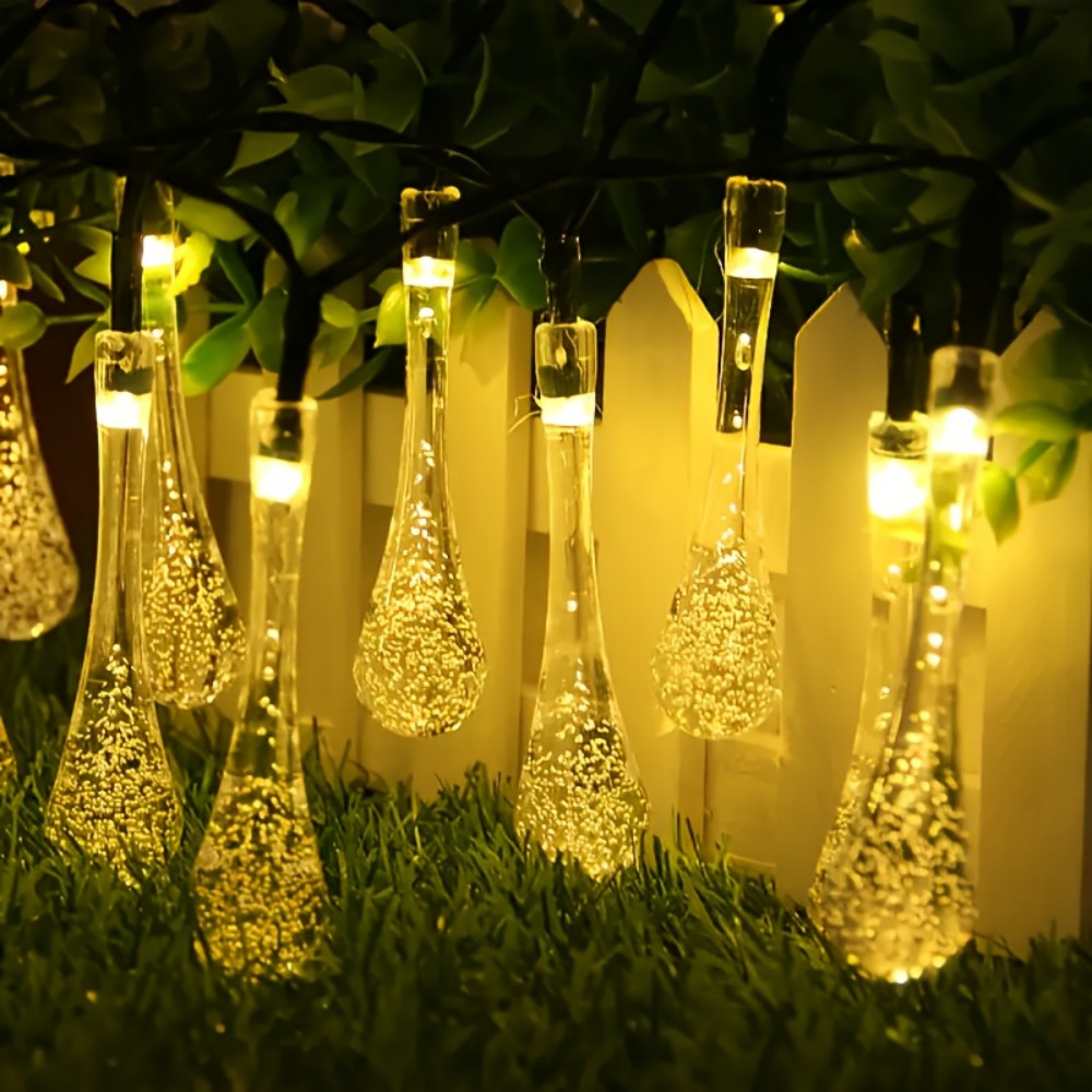 1pc Solar-Powered LED Teardrop - Solar Wall Sconce recension och pris