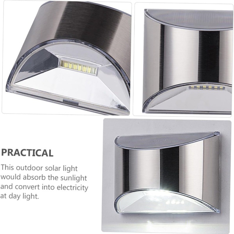 2Pcs Solar Garden Light Stainl - Solar Wall Sconce recension och pris