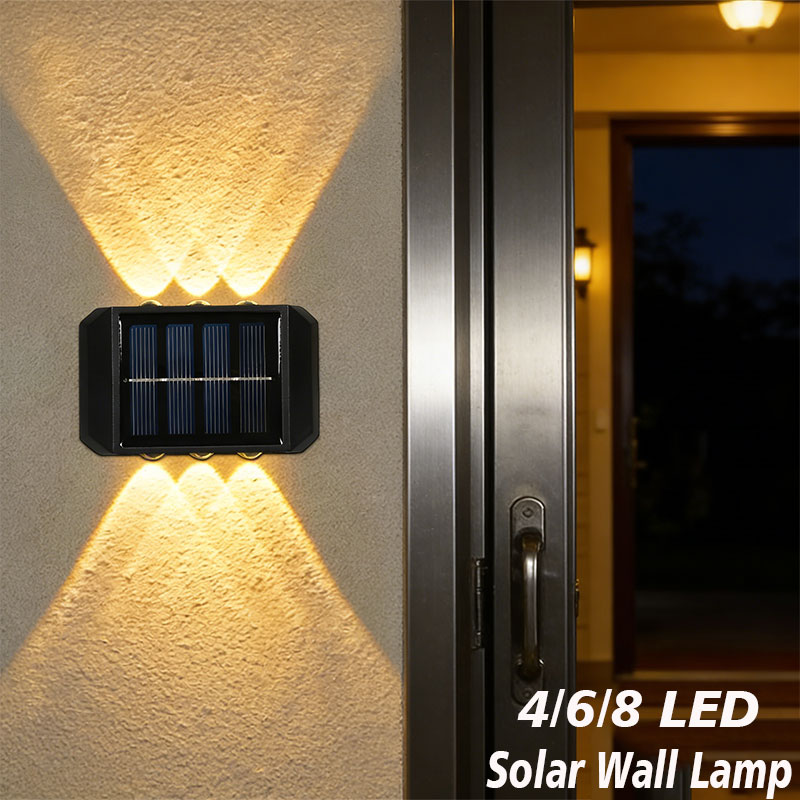 4/6/8 LED Solar Outdoor Light  - Solar Wall Sconce recension och pris