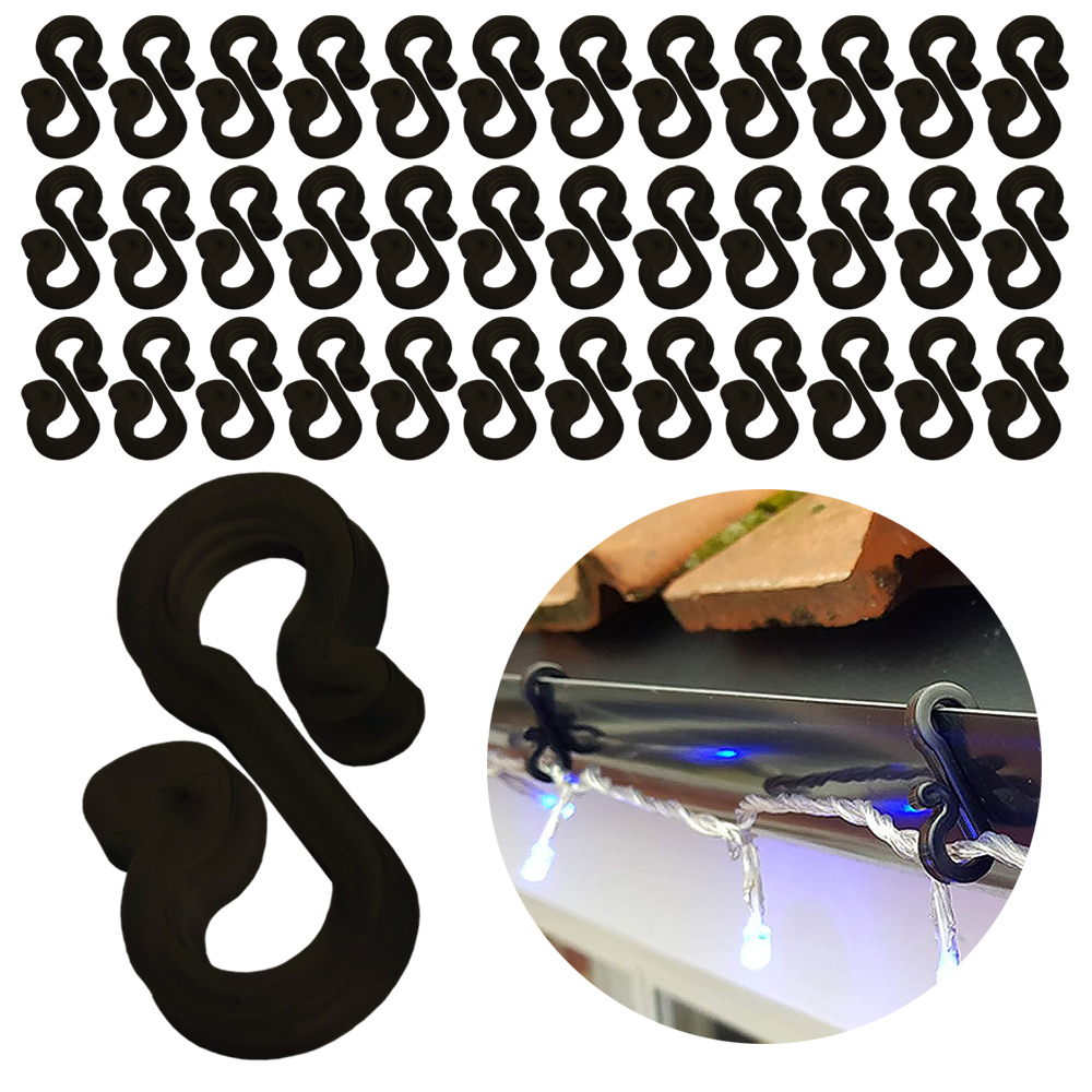 120Pcs Plastic Hooks Gutter Ho - Outdoor Lighting Xmas recension och pris