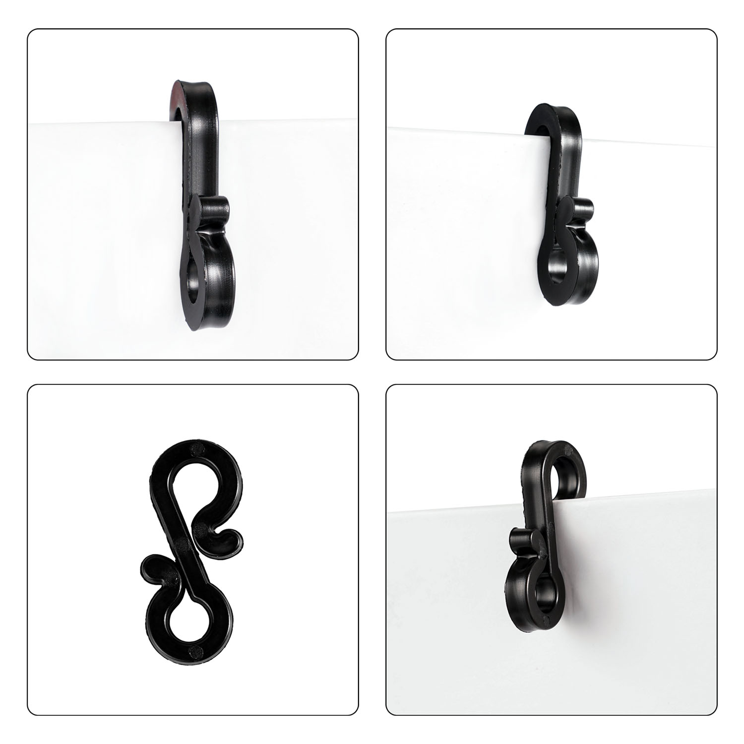 120Pcs Plastic Hooks Gutter Ho - Outdoor Lighting Xmas recension och pris