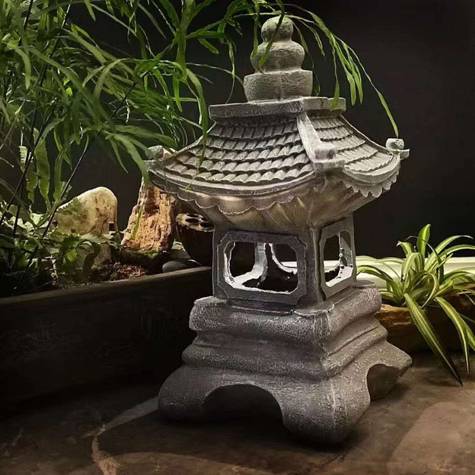 Pagoda Statues Outdoor Solar P - Outdoor Lighting Architectural recension och pris